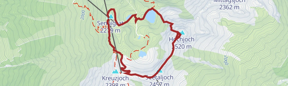 Route map: Klettersteig Hochjoch